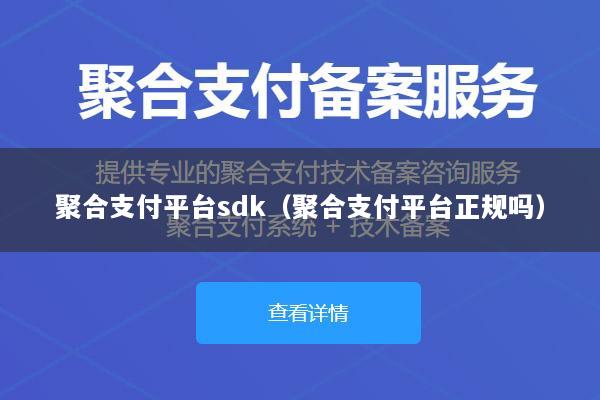 聚合支付平台sdk(聚合支付平台正规吗)