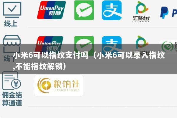 小米6可以指纹支付吗(小米6可以录入指纹,不能指纹解锁)