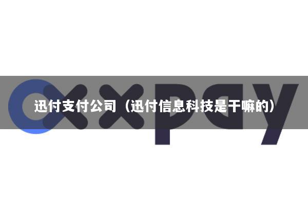 迅付支付公司(迅付信息科技是干嘛的)